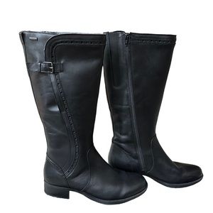 Rockport Womens Copley Black Wide Cap Hydro Shield Waterproof Knee High Boots 12